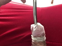 Cock Sounding with Condom and Cum