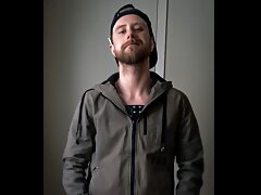 Boned up smoke bro lights up and can't stop touching his crotch