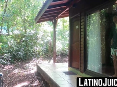 LatinoJuice.com - Alluring teen Leo masturbates alone his hot throbbing cock