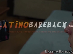 Latino jock Sly watches porn while humping his bed and jerking off