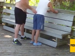 older gays have sex in public park 14