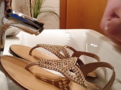 cum on sandals