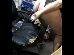 Penetrando mi culo en lenceria
