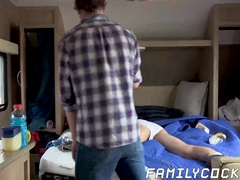 Deviant daddy spreads young legs for homemade bareback