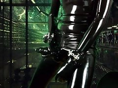 Rubber Drone Jacks Off in Webcam Session!