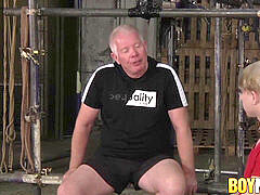 youthfull victim twunk Daniel Hausser tied up in BDSM dungeon