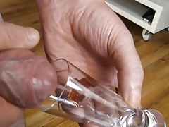 Cum in Glass with slow motion