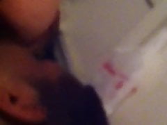 Thick black bottom gets facial