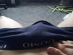 Jerking my big young dick after school