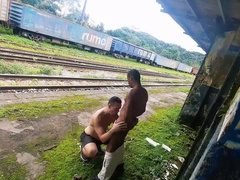 They were nearly caught by railway officials.