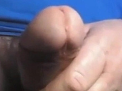 Dad stroking his thick uncut cock on cam (no cum) 9