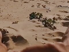 Beach play sex wank outdoor