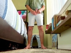 showing and stroking my big cock