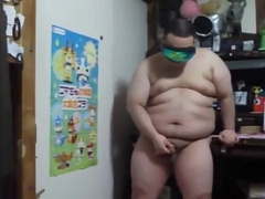 Young Japanese Chub wanking