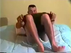 jerking off a straight military stud