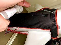 Small Penis Masturbating With A Massage Vibrator Cumming On An Inflatable Airplane Doll