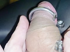 Unlocking my urethral chastity cage
