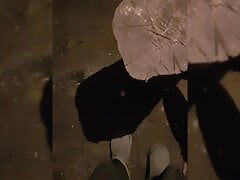 Janitor wank on work boots