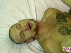 Big bad boy Jarvis gets a big white hard meat in his mouth