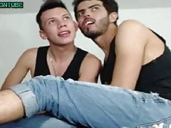 Threesome guy latinos huge cocks