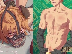 Gay sub Ashersmut goes through intense overstimulation and orgasm denial