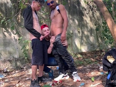 MARRIED COUPLES IN THE WOODS LEAVE WORK TO EASE OFF THEIR URINARY URIN