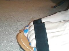My feet in sandals