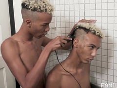 2 Latino Twins twunks Tugging-off In The shower