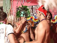 Gay men carnival with erotic blowjob and fucking