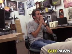 Hung pawnbroker fucks and films cute straight dude