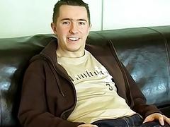 UK twink cums after jerking off solo