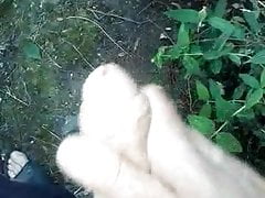 Outside wank
