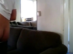 Sucking a neighbor's cock and he cums on my face 4