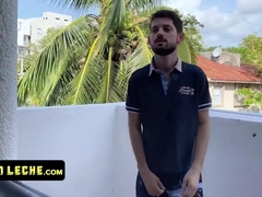 Slender Adorable Boy Sees This Sexy Latina Macho Naked