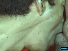 Watch as Tattooed Twink gets bound and facialized in hot cumshot frenzy