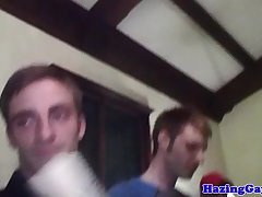 College plebs humiliated with cocksucking