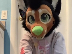 Hairy egghead displaying off soles - Wordy - draining off with sock