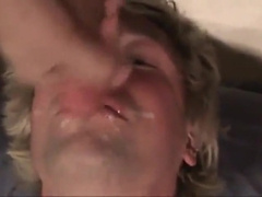 Fucking the twink's mouth and cumming on his face 5