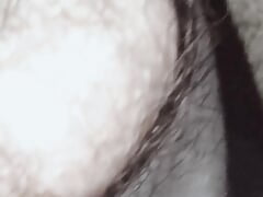 masturbating with my big cock full of milk