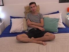 Skinny twink auditions by sucking Step daddy cock and bareback