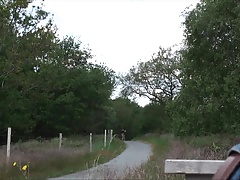 Bike ride in the woods