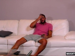 Watch Hefty Man Meat get his big dick sucked & fill up with cum