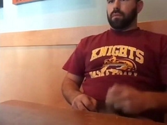 Bearded Bro Public Jerk Off in A Coffee Shop 12