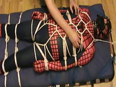 Spiderman is tickled