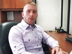 Blond worker helps with sexual problems from his horny boss