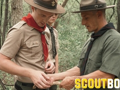 ScoutBoys Man Scout Cole Blue and pal drilled wet by steamy elder stud