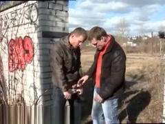 Gay public sex jack off nude and old man sucking dick outdoors and young