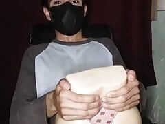 testing my new masturbator toy.