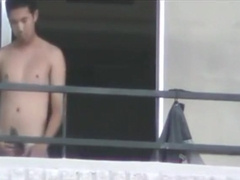 caught a guy jerking off on his room's balcony