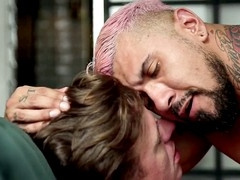 Outdoor threesome with Max Adonis & Boomer Banks enjoying handjob pleasures